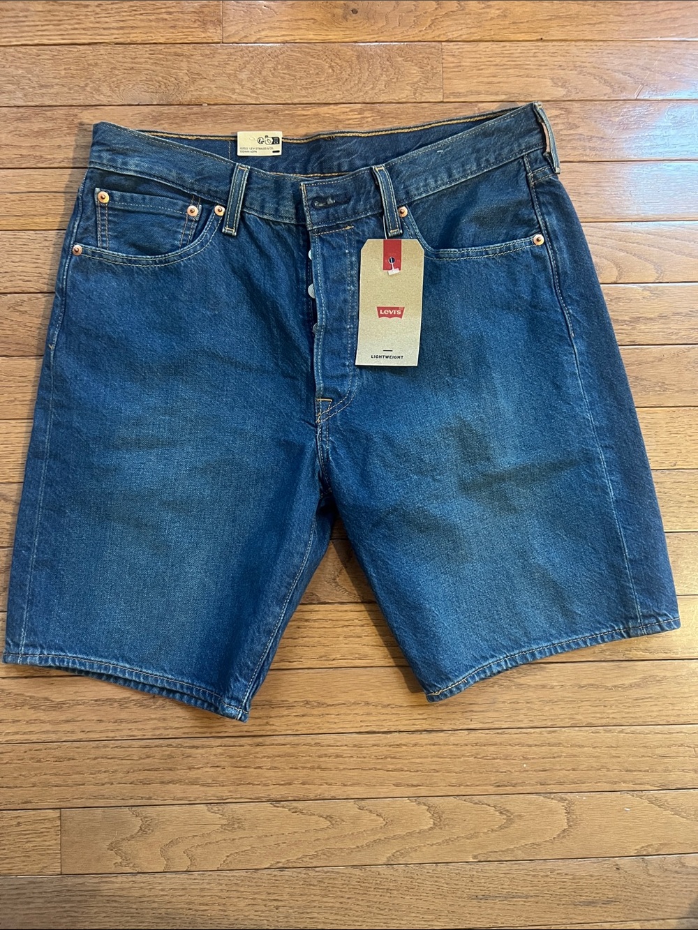 Levi's Lightweight Dark Blue Denim Jean Shorts